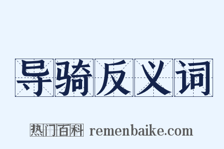 导骑反义词是什么意思的图片